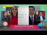 ¿Sofía Castro molesta con Peña Nieto? | Sale el Sol