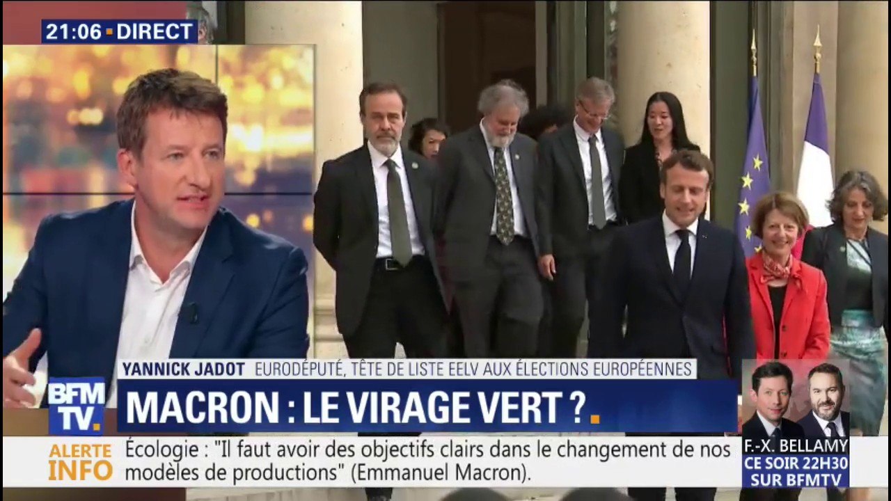 Biodiversité: pour Yannick Jadot (EELV), "on a un président qui vient faire un big bang de mots"