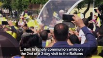 Pope Francis celebrates mass on second day of visit to Bulgaria