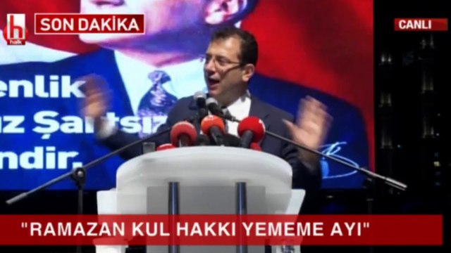 İmamoğlu: Ramazan ayı kul hakkı yememe ayı