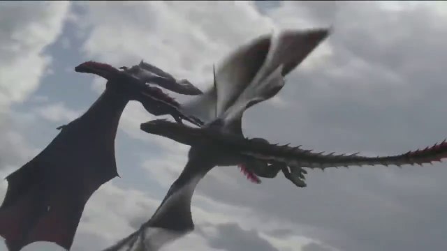 Rhaegal's Death Scene - Euron kills Dragon #2 and shoots at Drogon - Game of Thrones 8x04
