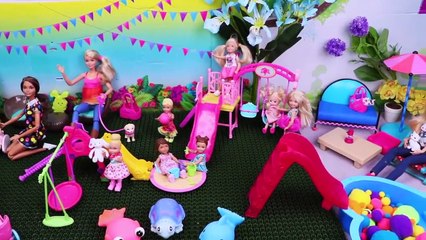 Barbie Girl and Baby Dolls Playground Fun!