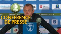 Conférence de presse Chamois Niortais - FC Lorient (2-2) : Pascal PLANCQUE (CNFC) - Mickaël LANDREAU (FCL) - 2018/2019
