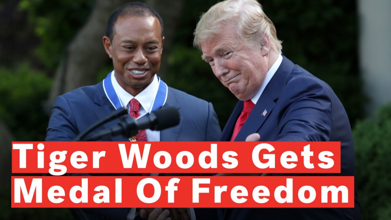 Tiger Woods Receives Standing Ovation After President Trump Awards Him Medal Of Freedom