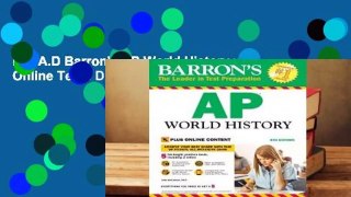 R.E.A.D Barron's AP World History with Online Tests D.O.W.N.L.O.A.D