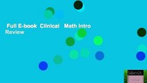 Full E-book  Clinical   Math Intro  Review