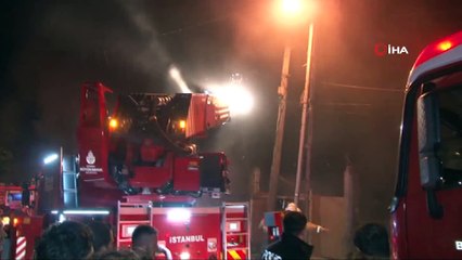 İki katlı işyeri alevlere teslim oldu