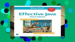 Full version  Effective Java  Review