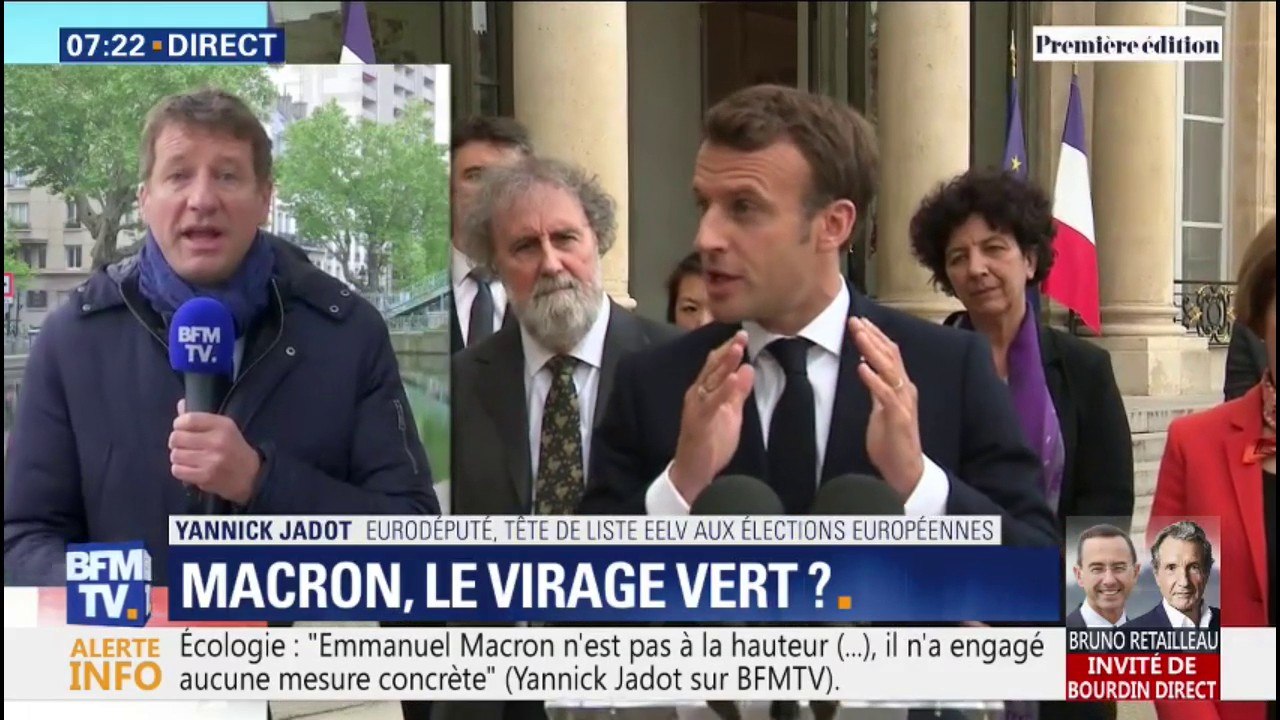 Yannick Jadot (EELV) sur la biodiversité: "Le Président n'est pas à la hauteur (...) il n'a engagé aucune mesure concrète"