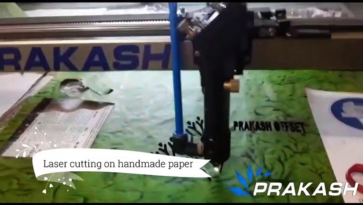 Laser cutting of handmade paper by Prakash laser