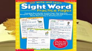 About For Books  100 Write-and-Learn Sight Word Practice Pages: Engaging Reproducible Activity