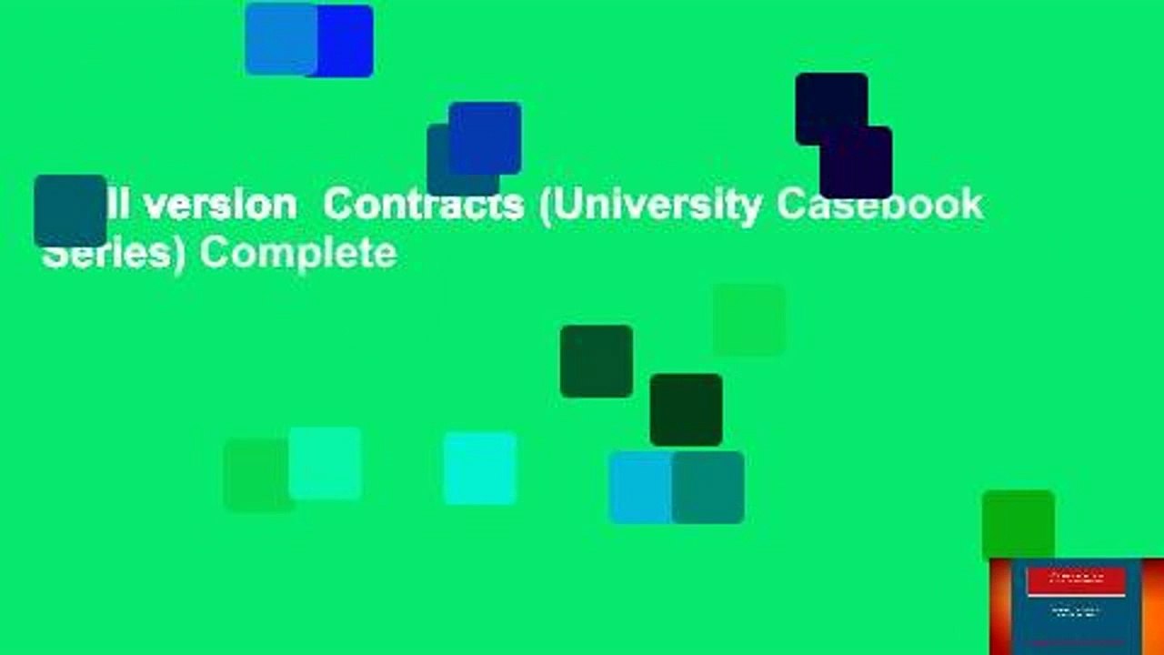 Full version  Contracts (University Casebook Series) Complete