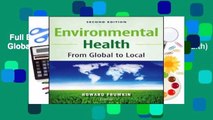 Full E-book  Environmental Health: from Global to Local (Public Health/Environmental Health)