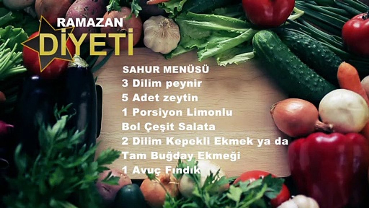 "Ramazan Diyeti" (Sahur ve İftar)