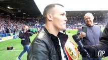 'YOU'RE STANDING THERE LOOKING BRAVE' - JOSH WARRINGTON ATTEMPTS TO TAUNT KID GALAHAD AT ELLAND ROAD