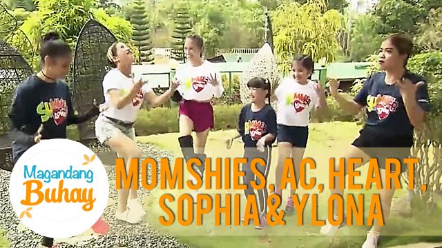 Ylona, AC, Sophia, Heart, and the momshies try to do the sun dance | Magandang Buhay