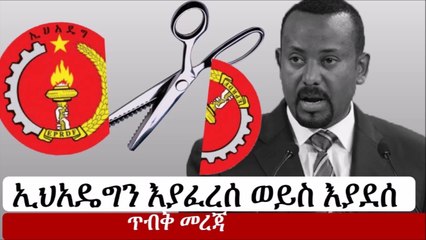 Ethiopia ጥብቅ መረጃ - ጠሚ አቢይ አህመድ ኢሕአዴግን እያፈረሱ ወይስ እያደሱ Abiy Ahmed  EPRDF