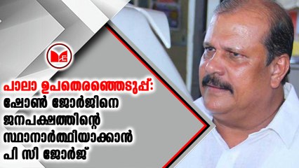 പാലാ ഉപതെരഞ്ഞെടുപ്പ്: ഷോൺ ജോർജിനെ സ്ഥാനാർത്ഥിയാക്കാൻ പി സി ജോർജ്