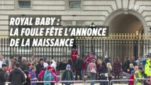 Royal baby : la foule célèbre l'annonce de la naissance du fils de Meghan et Harry