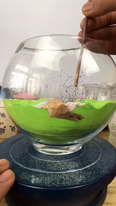 3D 沙画  小狗