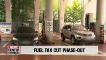 Korea to see price hikes in gasoline, LPG, diesel due to phasing out of fuel tax cuts