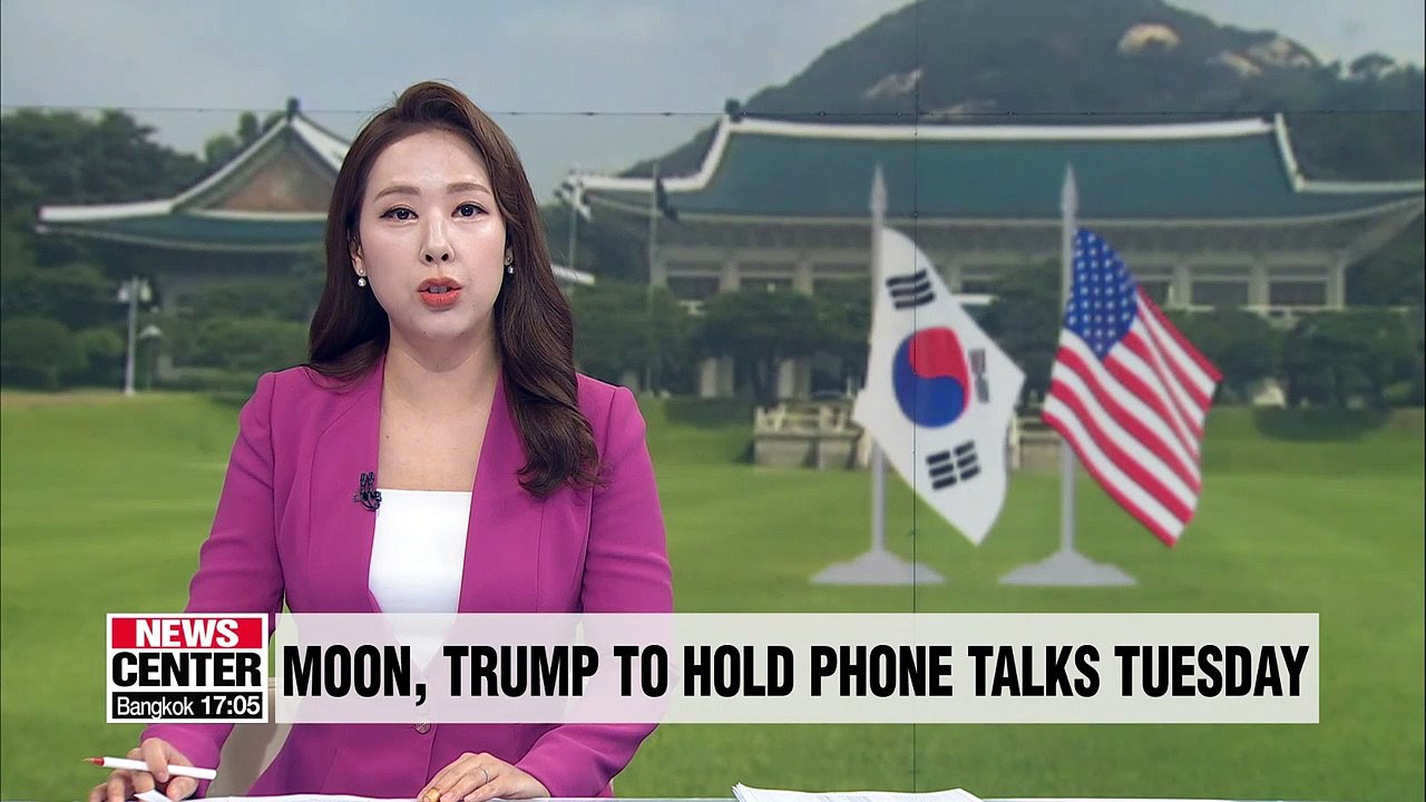 Presidents Moon and Trump to discuss countermeasures to N. Korea's firing of projectiles