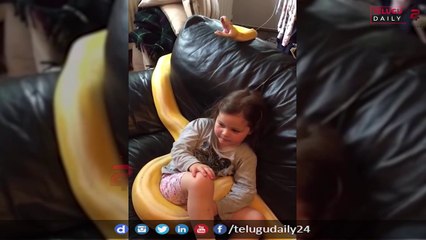 Kids latest videos || Daring Girl with Snake || Must watch Video || TeluguDaily24