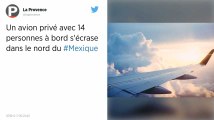 Un avion privé avec 13 personnes à bord s’écrase dans le nord du Mexique