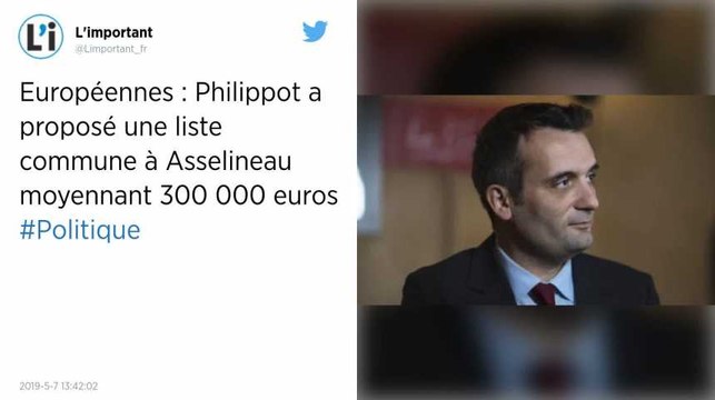 Européennes. Florian Philippot a proposé une liste commune à Asselineau moyennant 300 000 €
