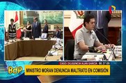 Caso Alan García: ministro Morán denunció presunto maltrato en Comisión de Defensa