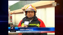 Mas detalles del incendio en La Recoleta, Quito