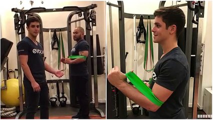 Theraband running mechanics correction exercise