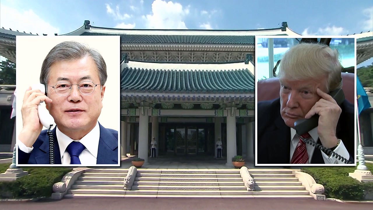 한미 정상 어젯밤 통화..."北 대화 이탈 방지...비핵화 협상 조기 재개 논의" /...