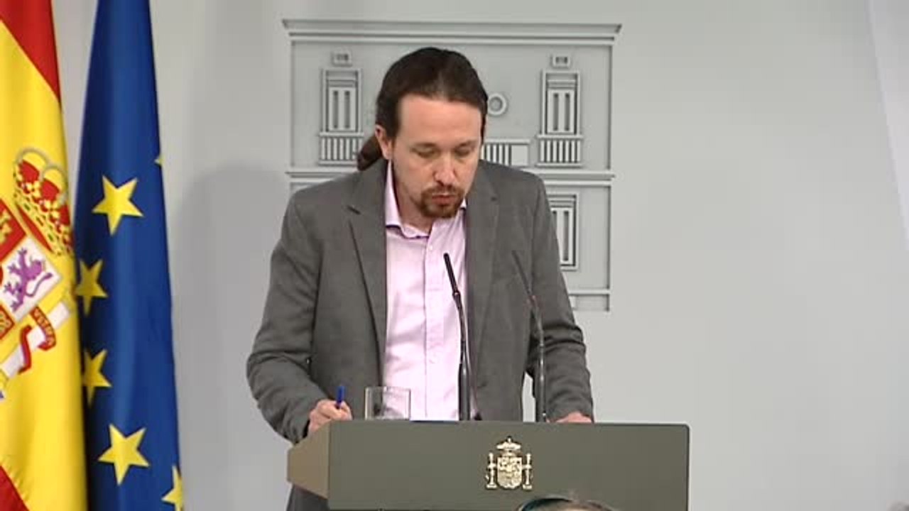 Iglesias sale "optimista" de la reunión con Sánchez y cree que el trabajo "dará un buen resultado"