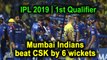 IPL 2019 | 1st Qualifier | Mumbai Indians beat CSK by 6 wickets