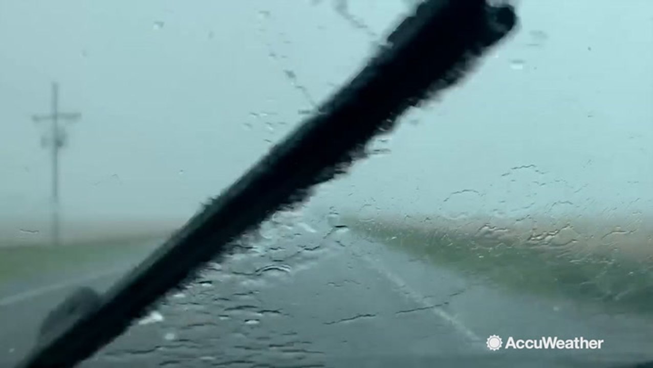 Imagine driving in this extreme hail