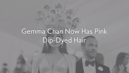 Gemma Chan Now Has Pink Dip-Dyed Hair