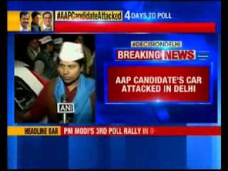 AAP candidate Sarita Singh's car attacked