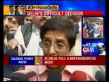Delhi Elections: Kiran Bedi talking to press on the poll day