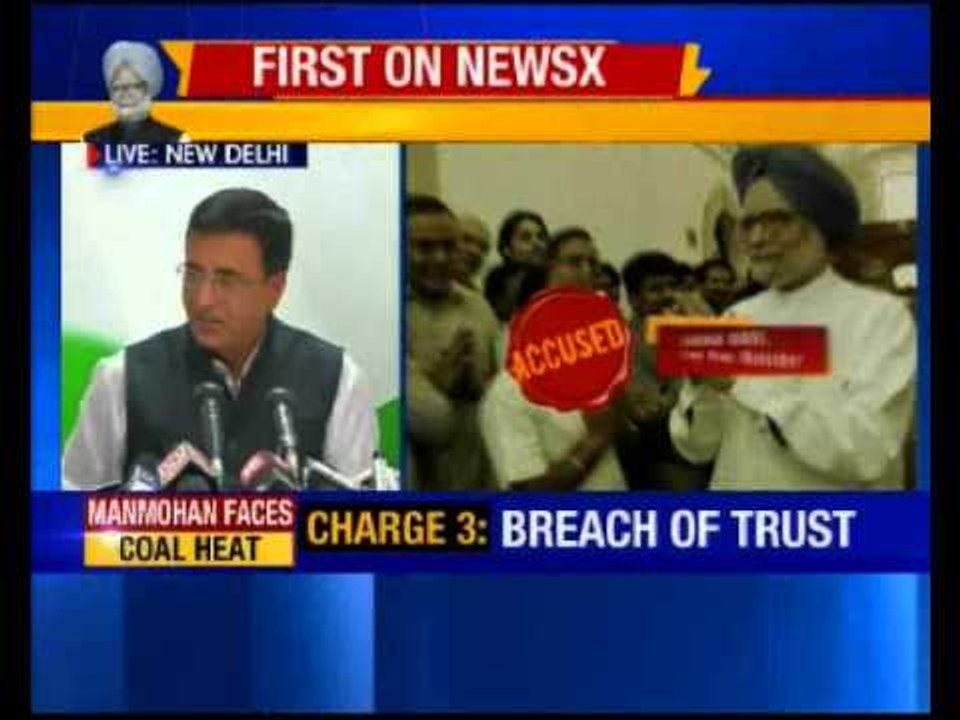 Congress leader Randeep Singh Surjewala addresses press conference