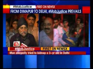 Man caught by public & lynched in delhi
