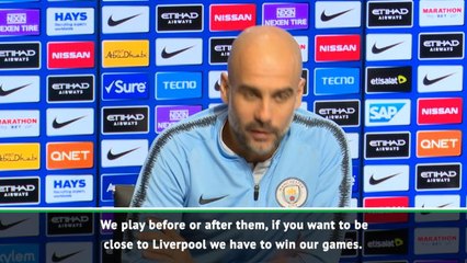 No advantage playing before Liverpool - Guardiola