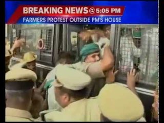 Farmers protest outside Prime Miniter office