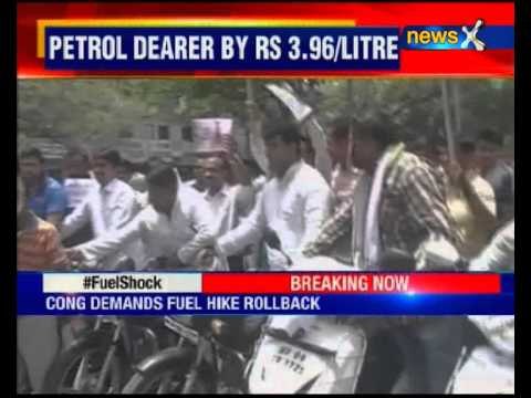 Congress launches protests against fuel price hike