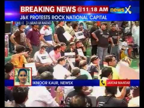 Kashmiri Pandits protest at Jantar Mantar over rehabilitation in Valley