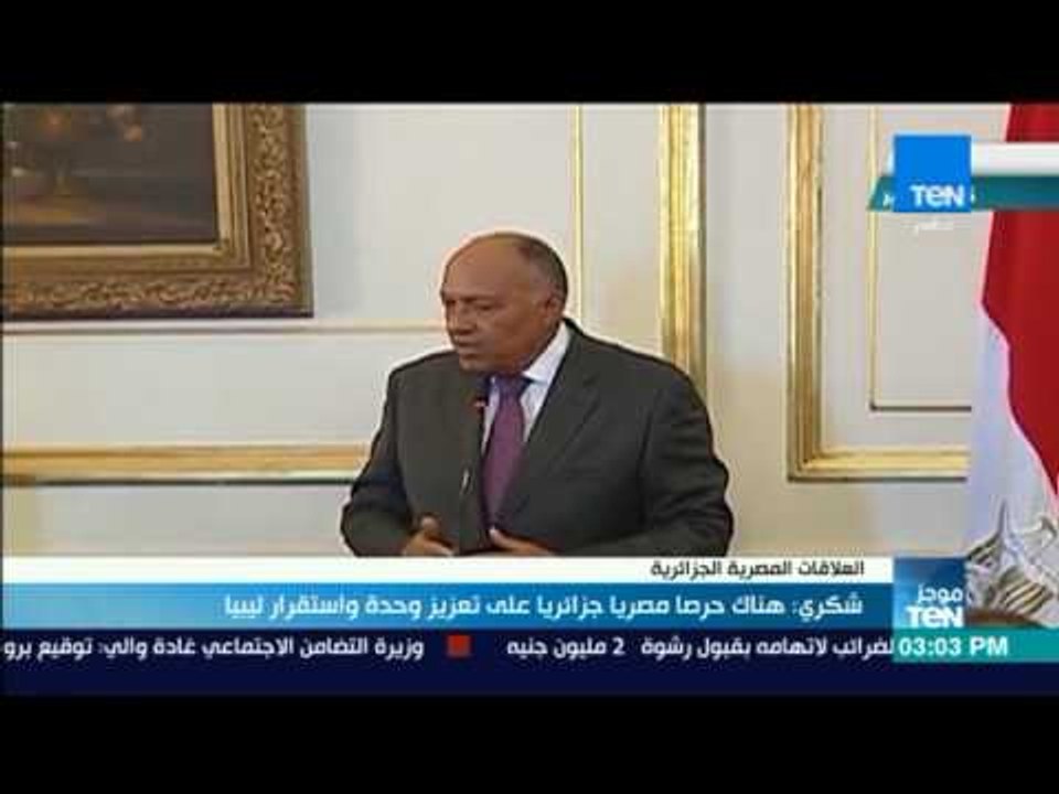 موجز TeN - شكري: هناك حرصا مصريا جزائريا على تعزيز وحدة واستقرار ليبيا