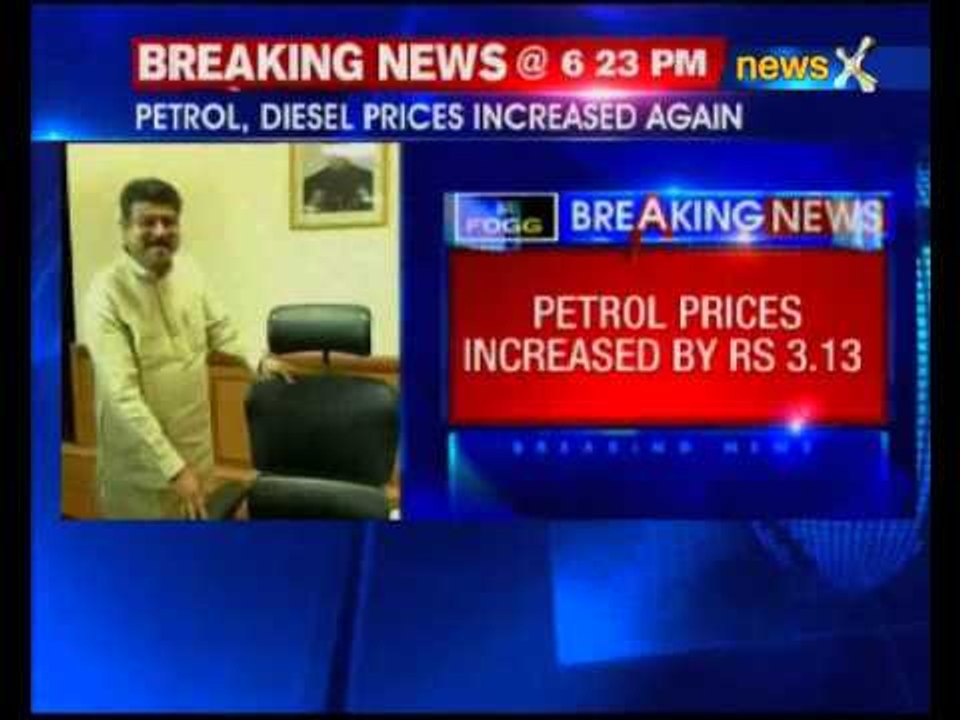 Petrol price hiked by Rs.3.13 per litre