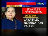 Jayalalithaa files nomination to get re-elected to the Tamil Nadu Assembly
