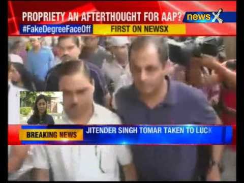 Fake degrees case: Jitender Singh Tomar being taken to Faizabad by Delhi Police