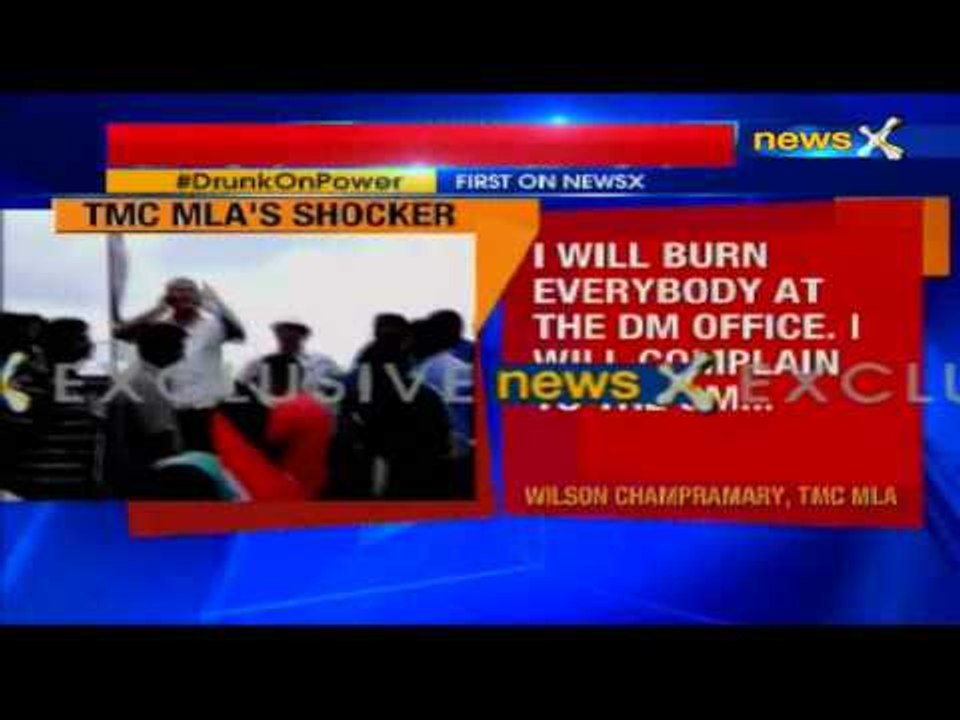 TMC MLA Wilson Champramary caught abusing and threatening officials